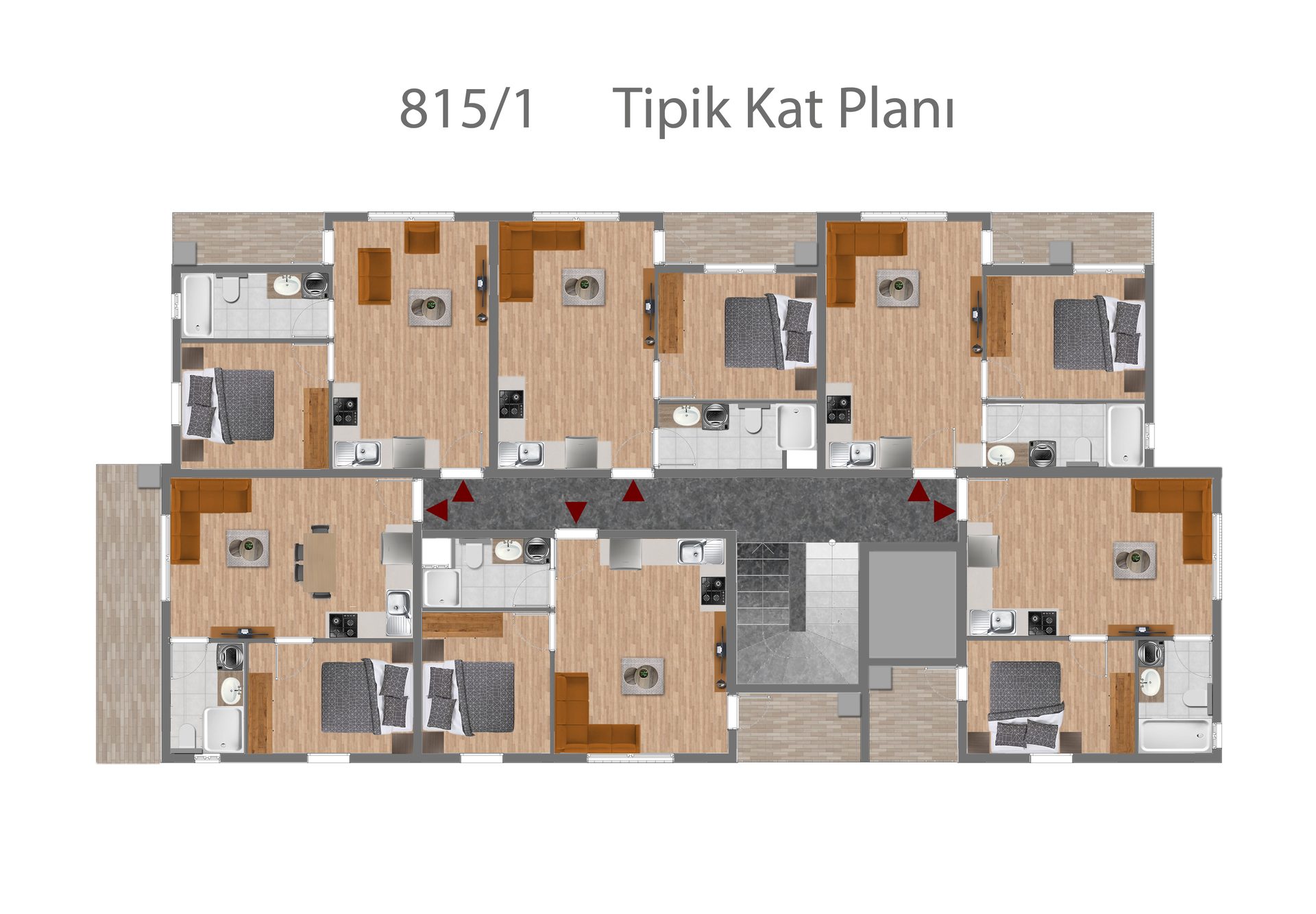 Sardunya 1+1 kat planı